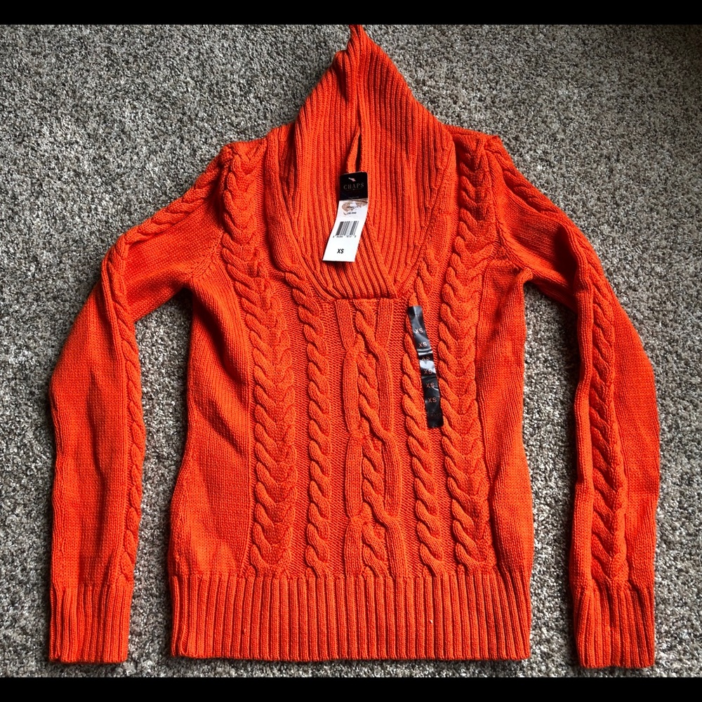Chap’s Woman’s Orange Knitted Sweater